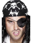 Deluxe Pirate Eyepatch Black Satin Adult Costume Accessory 1