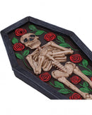 Rest in Roses Skeleton Coffin Incense Burner 21.5cm 6