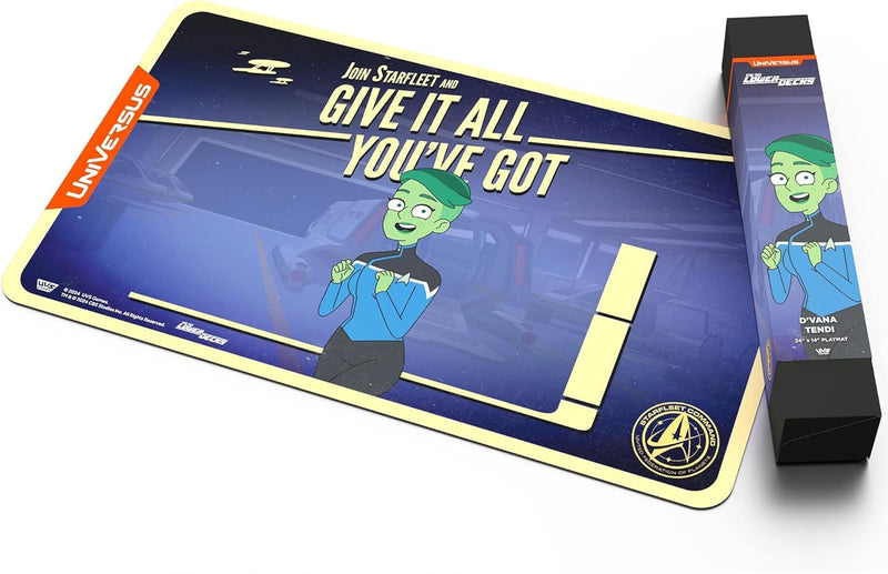 UniVersus: Star Trek: Lower Decks - D’Vana Tendi Playmat - 24 x 14 Neoprene Mat, Tabletop Card Game Accessory, UVS Games, Officially Licensed