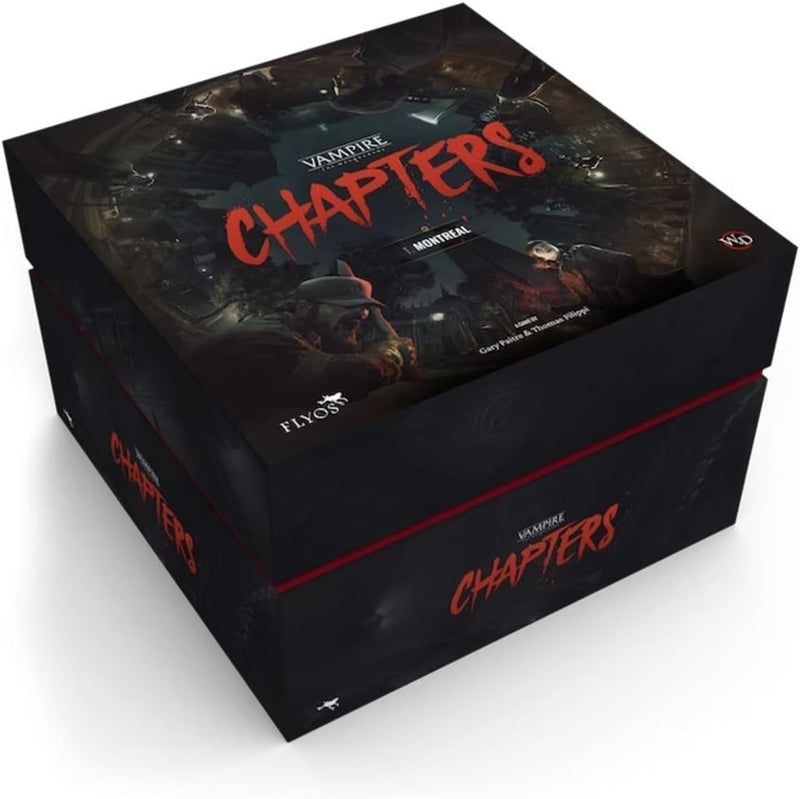 Vampire: The Masquerade - Chapters: Montreal - A Cooperative Story-Driven Table top Game - for Adults - Ages 18+ - 1 to 4 Players - 30 Minutes per Player - Made by Flyos Games