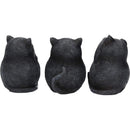 Three Wise Fat Cat Figurines 3 Cute Cats 8.5cm 4