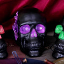 Geode Skull Black Purple Gothic Glitter Figurine 17cm 7