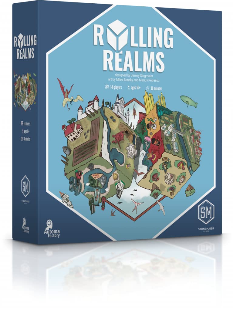 Stonemaier Games: Rolling Realms | A Light Strategic Roll-and-Write Game for Families and Adults | 1-6 Players, 30 Mins, Ages 14+