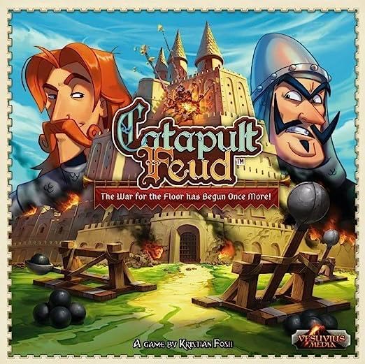 Vesuvius Media | Catapult Feud | Board Game | Ages 7+ | 2 Players | 30-45 Minutes Playing Time