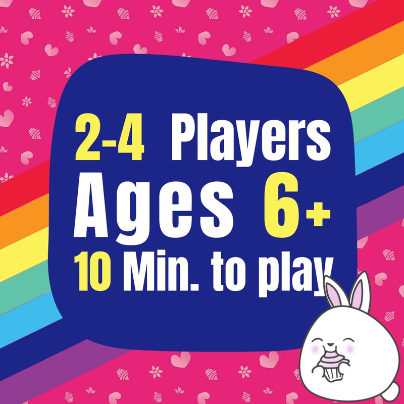 Rainbow Bunny Bop - A Family-Friendly Card Game - Perfect for Boys, Girls, Kids, Families & Adults Who Love Card Games and Board Games