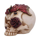Rose Flame Decorative Skull With Sleeping Dragon 14.5cm 3