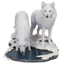 Warriors of Winter Wolf Figurine by Lisa Parker Snowy Ornament 35cm 2