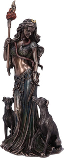 Bronze Mythological Hecate Moon Goddess Figurine 34cm Resin Statue 2