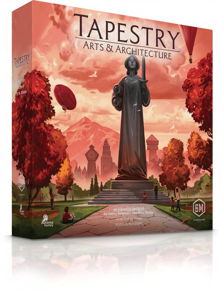 Stonemaier Games: Tapestry: Arts & Architecture Expansion | Add to Tapestry (Base Game) | New Capital City Mats, New Advancement Track, New Civilizations, and More | Ages 14+, 1-5 Players, 120 Mins