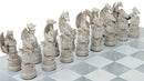 Raised Fantasy Dragon Chess Set with Corner Towers 43cm 4