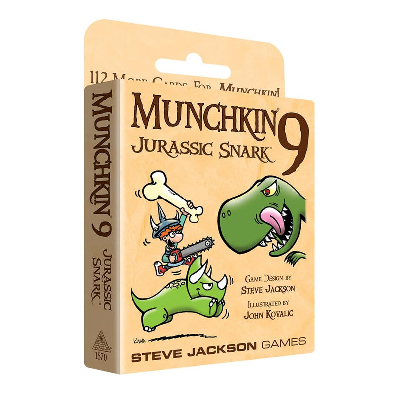 Steve Jackson Games Munchkin 9 – Jurassic Snark Card Game (Expansion) |112-Card Expansion | Adults, Kids, & Family Game | Fantasy Adventure RPG | Ages 10+ | 3-6 Players | Avg Play Time 120 Min