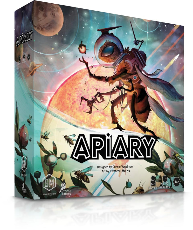 Stonemaier Games: Apiary (Base Game) by Connie Vogelmann | A Strategy Board Game About Hyper Intelligent Bees in Space | Build Your Hive, Explore Outer Space, Grow Your Colony | 1-5 Players, 90 Mins