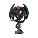 Anne Stokes Gothic Guardian Dragon Cross Candle Holder Black 26.5cm 2
