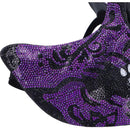 Jewelled Masquerade Purple 17.5cm Day of the Dead Mask for Cosplay 6
