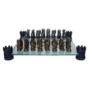Raised Fantasy Kingdom Of The Dragon Chess Set With Corner Towers 43cm 2