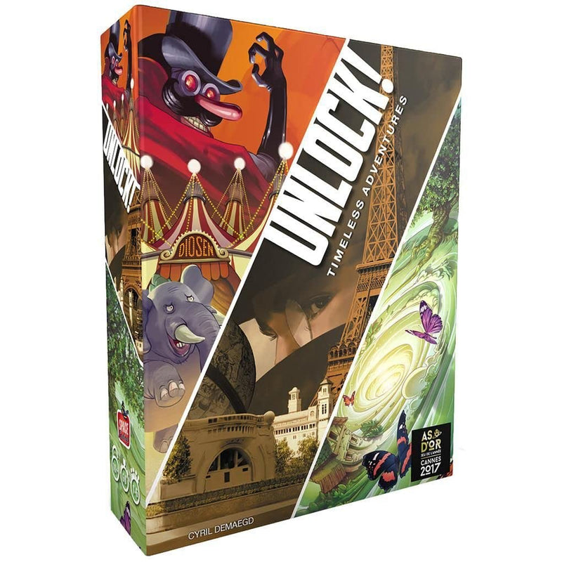 UNLOCK! Timeless Adventures Card Game - Escape Room-Inspired Cooperative Adventure, Fun Family Game for Kids and Adults, Ages 10+, 1-6 Players, 1 Hour Playtime, Made by Space Cowboys