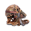 Octo Respiration Bronze Steampunk Skull 18cm 5