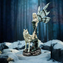 Esarosa Gothic Fairy and Wolf Resin Figurine 22cm 7