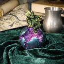 Geode Guard Green Dragon Sphere Crystal Figurine 12.7cm 7
