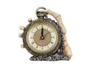 About Time Skeleton Hand and Pocket Watch Mantel Clock 14cm 2