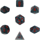 Chessex CHX27478 Dice-Velvet Set, Black/Red, Large (18mm - 25mm) 2