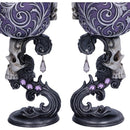Deaths Desire Twin Skull Heart Set of Two Goblets 18.5cm 2 9