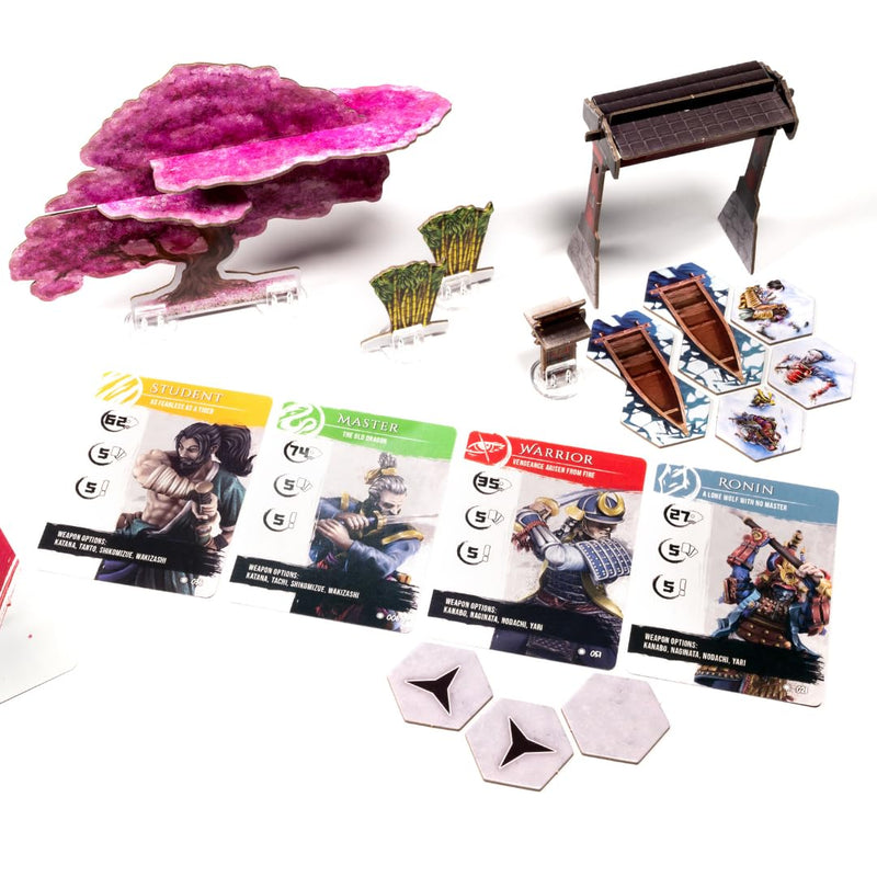 Senjutsu: Battle for Japan - Samurai Dueling Game with Miniatures and Deck Crafting, Strategy Game for Kids and Adults, Ages 14+, 1-4 Players, 15-20 Min Playtime, Made by Lucky Duck Games