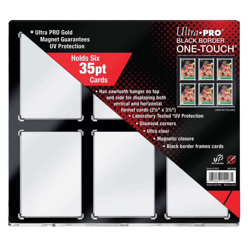 Ultra PRO Black Border ONE Touch 6 Graded Card Display Case Show Off & Protect