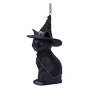 Purrah Black Witch Cat Hanging Decorative Ornament 11.5cm 2
