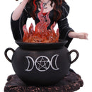 Althea Witch figurine with Flame Cauldron 16cm 6