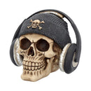 Dead Beat Headphones Skull 17cm Grey Beenie Hat Polyresin 2