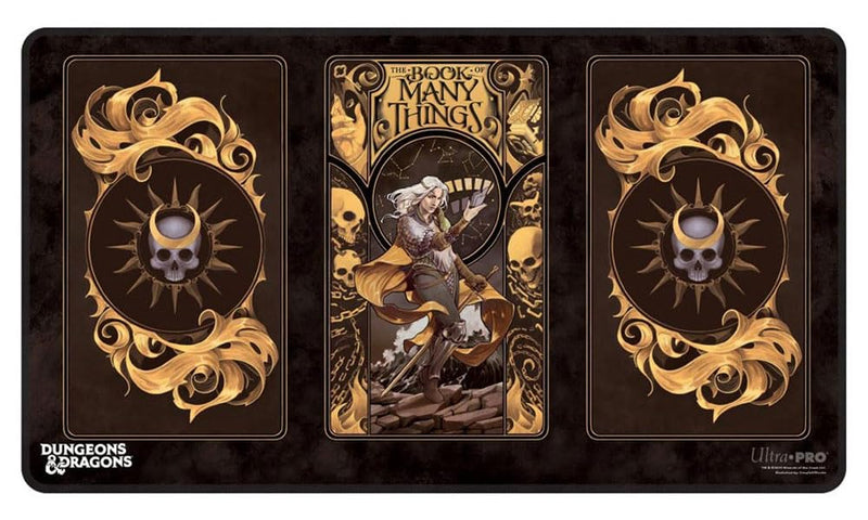 Ultra PRO - Dungeons & Dragons Book of Many Things Black Stitched Playmat Alternate Cover, Use as Oversize Mouse Pad, Desk Mat, Gaming Playmat, TCG Card Game Playmat, Protect Cards During Gameplay