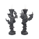 Guardians of the light Dragon Candle Holders Set 2 28cm 5