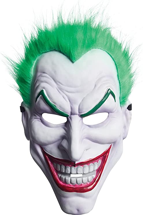 Joker Injection Mold Mask with Green Hair Batman Villan