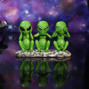 Three Wise Martians 16cm See No Hear Speak Evil Alien Figurines 8