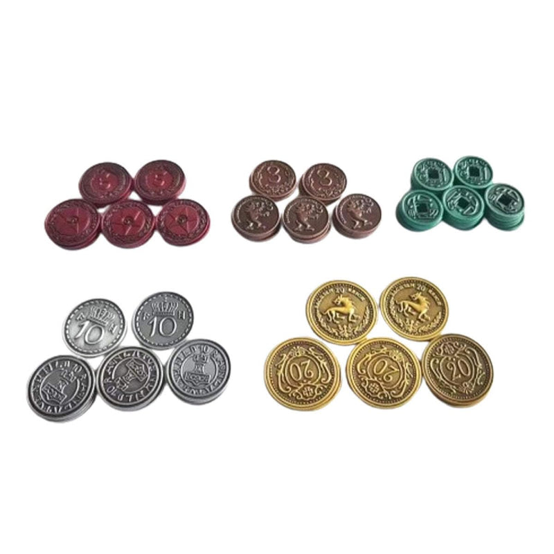 Stonemaier Games | Scythe & Expeditions Metal Coins | Board Game Accessory