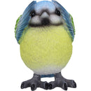 Three Wise Blue Tit Figurines in See no Hear Speak Evil Poses 8cm 6