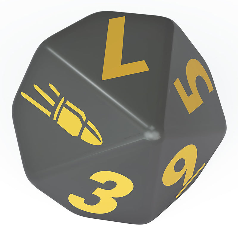 Modiphius Entertainment: Fallout Factions: Dice Sets - The Operators - 12 Engraved Dice, Tabletop Miniatures Game Accessory, Officially Licensed