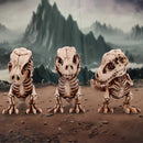 Three Wise Tyrannosaurus Rex Skeleton Figurines Skeletons 9.3cm 7