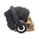 Dead Beat Headphones Skull 17cm Grey Beenie Hat Polyresin 6