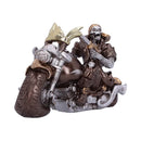 Bronze Full Throttle Motorbike Figurine 17cm 2