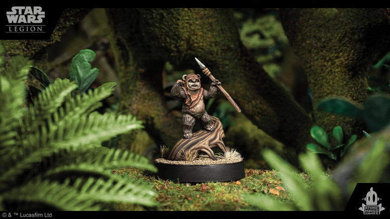 Star Wars: Legion Logray & Wicket Commander Expansion - Heroic Ewoks! Tabletop Miniatures Game, Strategy Game for Kids and Adults, Ages 14+, 2 Players, 3 Hour Playtime, Made by Atomic Mass Games