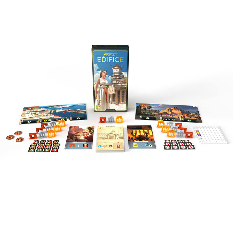 7 Wonders Edifice Board Game EXPANSION | Ancient Civilization Building Strategy Game | Fun Family Game for Kids and Adults | Ages 10+ | 3-7 Players | Avg. Playtime 30 Mins | Made by Repos Production