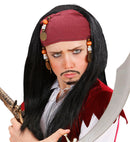 Pirate Of The Caribbean Wig With Bandana & Beads In Polybag