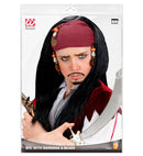 Pirate Of The Caribbean Wig With Bandana & Beads In Polybag