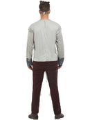 Dark Spirit Mens Warrior Costume Grey Top Brown Trousers and Mask 3