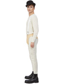Cult Classic Clockwork Orange Costume Mens White Bodysuit Pants Braces and Hat 3