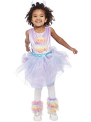 Toddler Cute Monster Costume Purple Dress Leg Warmers and Headband 4
