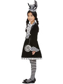 Dark Mad Hatter Costume Girls Wonderland Dress 3