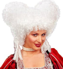 White Baroque Wig In Polybag